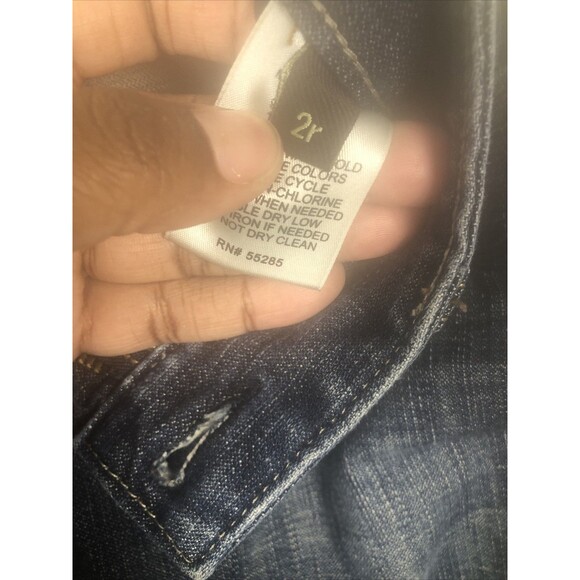 Express Womens Wide Leg High Rise Jeans Size 2R Medium Wash Pleat Front Nautical - Picture 5 of 11